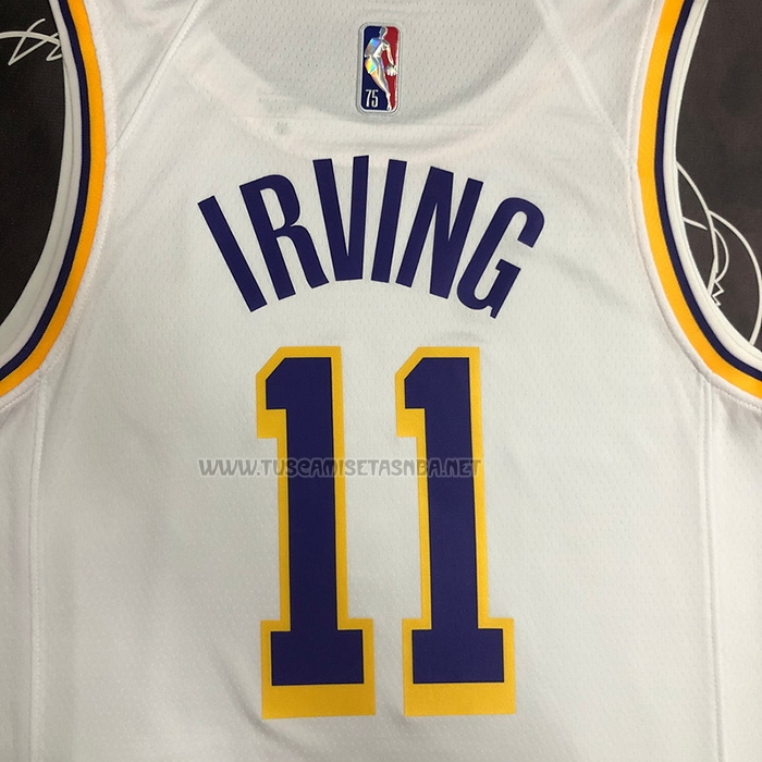 Camiseta Kyrie Irving NO 11 Los Angeles Lakers Association Blanco